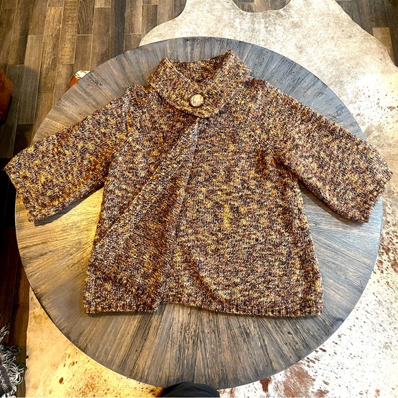 Carole‎ Little Earthy Tones Knit Sweater Retro Size 2X - Picture 1 of 9